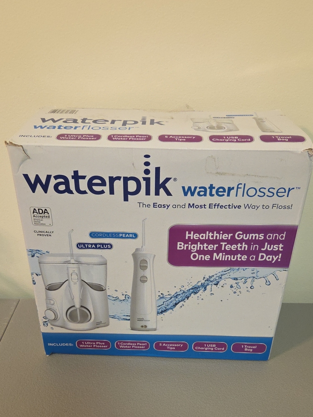 Waterpik Water Flosser Ultra Plus Cordless Pearl - White